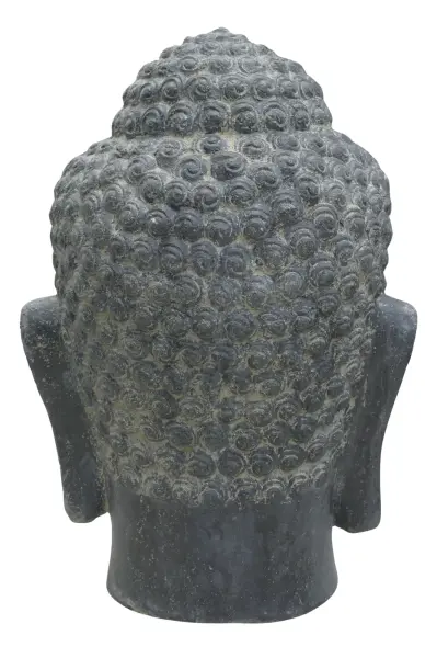 Product image 4 of the product “Buddha head, 48x48x75cm, cast stone, hollow, handcrafted & coloured 75 cm”